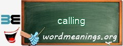 WordMeaning blackboard for calling